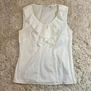 Halogen White Ruffle Top - Size XS